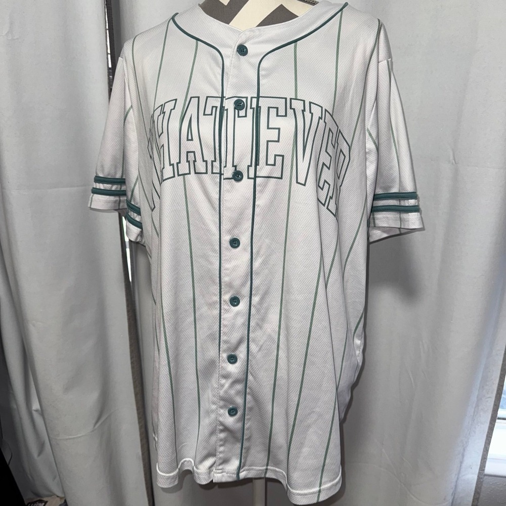 The Simpson Lisa Whatever‎ Hippie Peace Sign Baseball Jersey White Medium